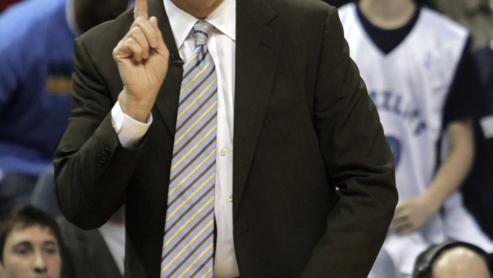 San Antonio Spurs head coach Gregg Popovich in Memphis, Tenn., April 29, 2011.