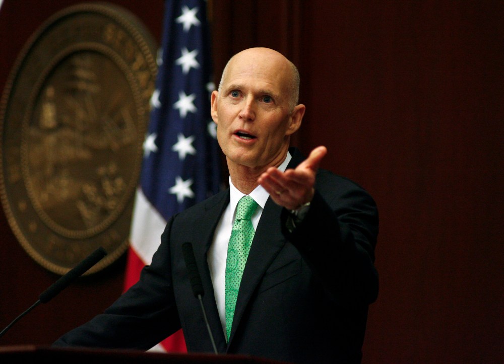 Florida Gov. Rick Scott during his State of the State speech Tuesday, March 4, 2014.
