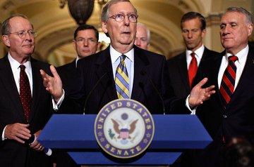 The Senate Republican leadership, all of which backed the Paul Ryan budget plan.