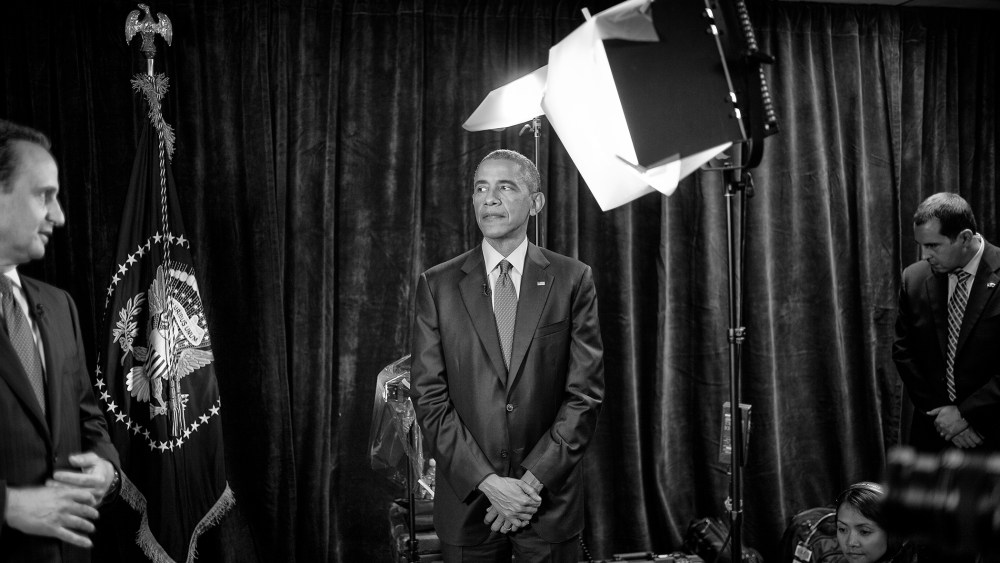 President Barack Obama takes part in a MSNBC town hall event on immigration with Jose Diaz-Balart in Miami, Fla., on Feb. 25th, 2015.