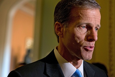 Sen. John Thune speaks negotiations on the "fiscal cliff, " at the Capitol in Washington, Sunday, Dec. 30, 2012. (Photo by J. Scott Applewhite/AP)