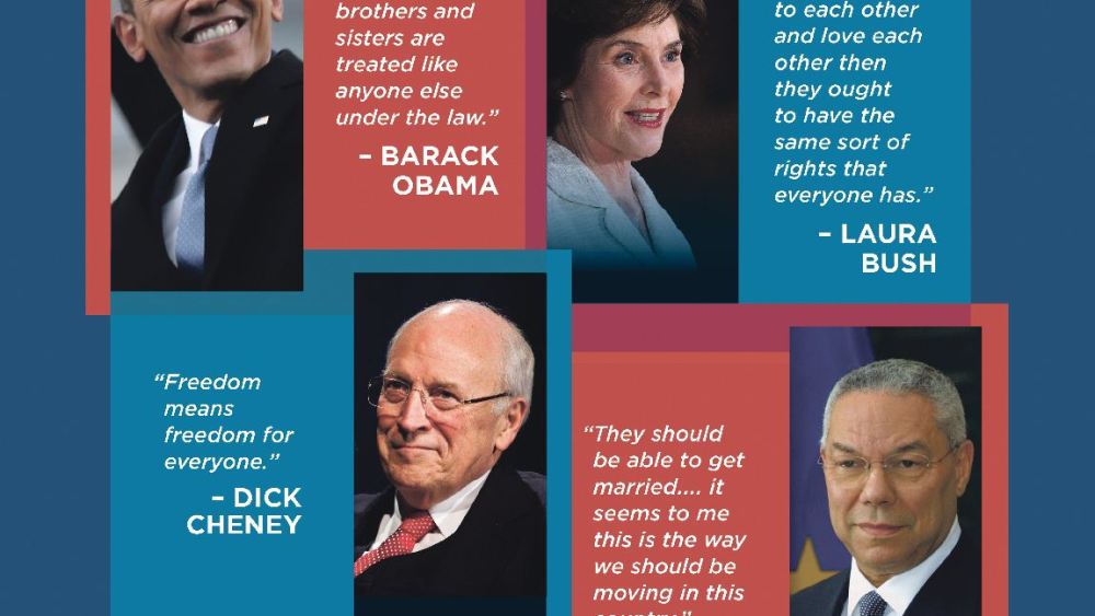 Part of the Respect for Marriage Coalition's print ad that will run in select newspapers as part of the "#Time4Marriage" campaign. The featured text in the ad reads: "Bipartisan leaders support the Freedom to Marry." (Image by the Respect for Marriage...