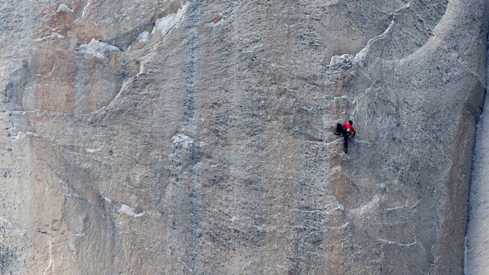 Kevin Jorgeson climbs what has been called the hardest rock climb in the world: a free climb of El Capitan, the largest monolith of granite in the world, a half-mile section of exposed granite in California's Yosemite National Park.
