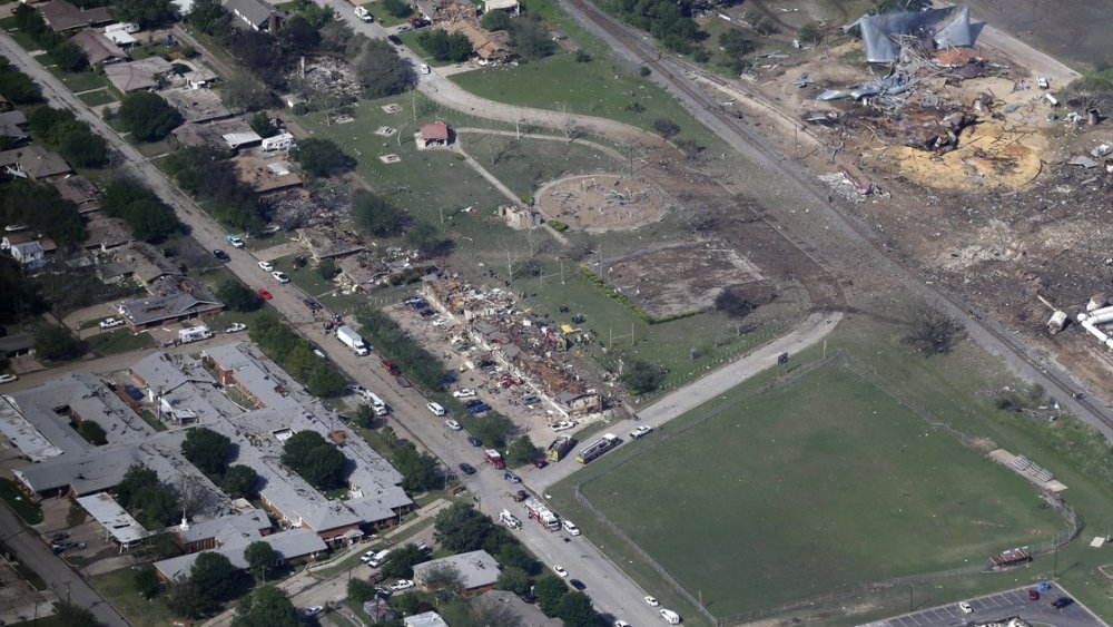 Aerial view of West, Texas.