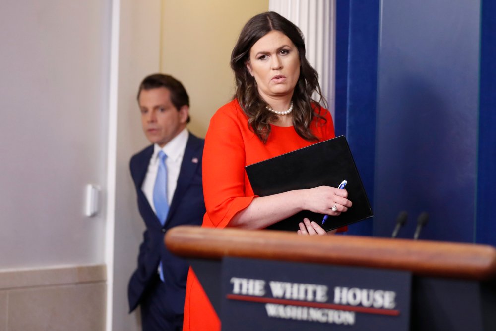Image: Sarah Huckabee Sanders, Anthony Scaramucci