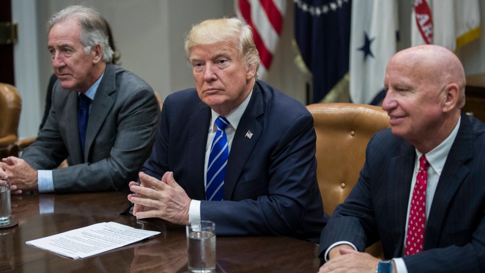 Image: US President Donald J. Trump meets with members of the House Ways and Means Committee