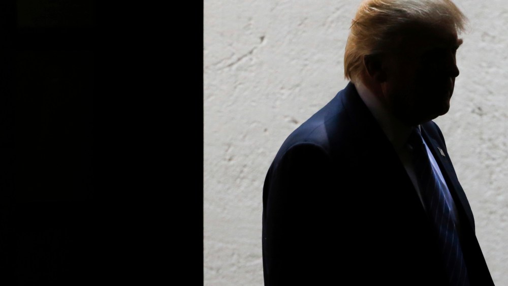 Republican presidential candidate Donald Trump is seen during a press conference at Los Pinos on Aug. 31, 2016 in Mexico City, Mexico. (Photo by Hector Vivas/LatinContent/Getty)