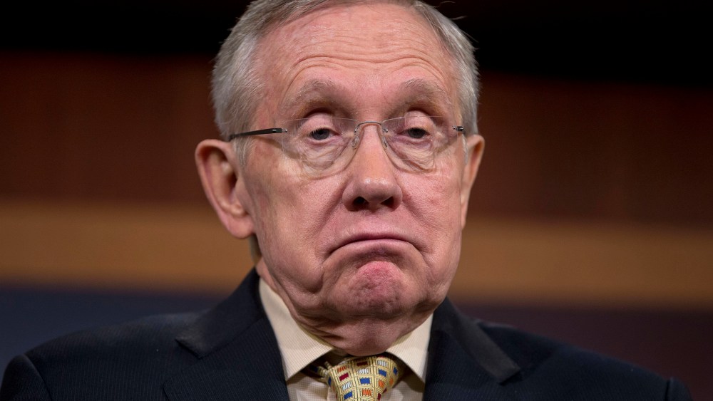 Senate Majority Leader Harry Reid of Nev. responds to questions during a news conference about extending unemployment insurance benefits which expired Dec. 28., Thursday, Jan. 9, 2014, on Capitol Hill in Washington.