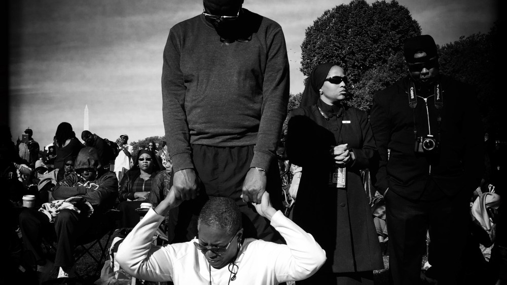 Black men and women from across the country gathered for the Million Man March in Washington D.C., Led by Nation of Islam leader Louis Farrakhan, on Oct. 10, 2016. (Photo by Carlos Javier Ortiz for MSNBC)