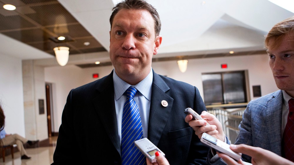 Rep. Trey Radel arrives for a joint Senate and House intelligence briefing, in Washington, Sept. 3, 2013.