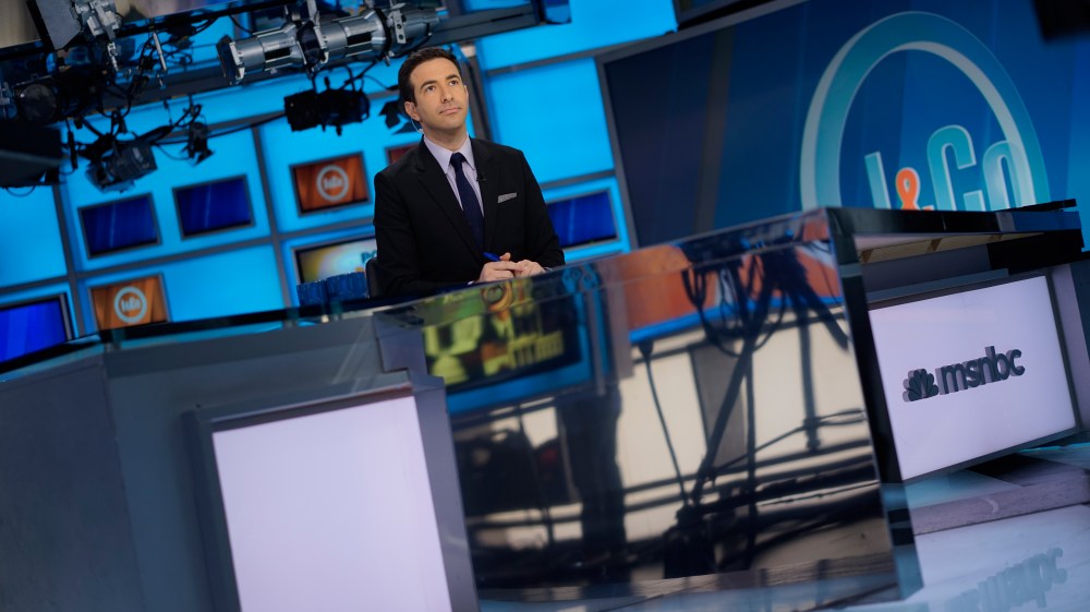 Ari Melber on set, Feb. 27, 2014.