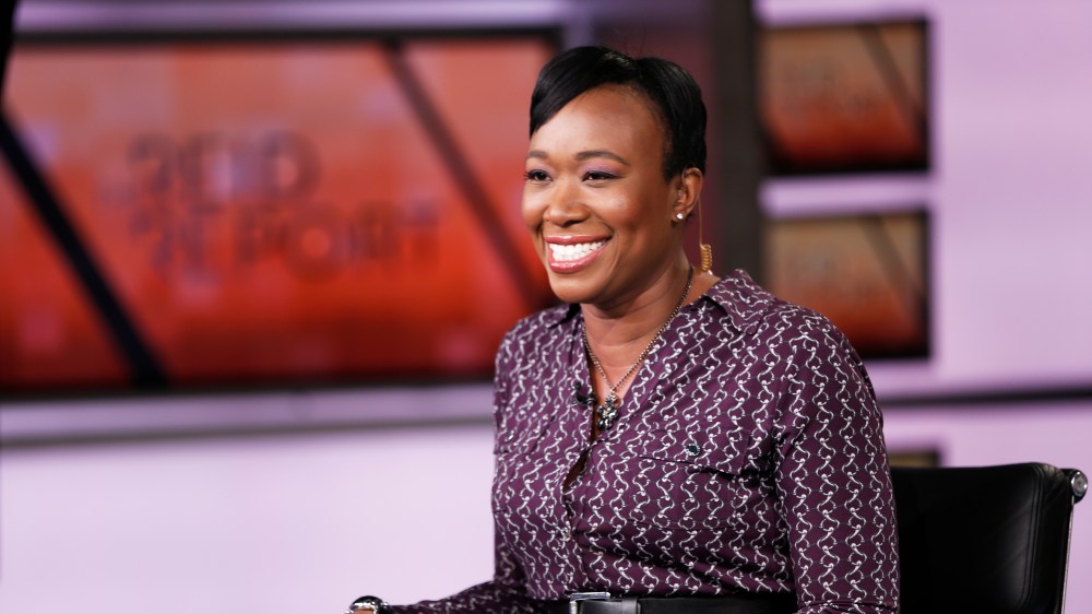 Joy Reid on set at MSNBC.