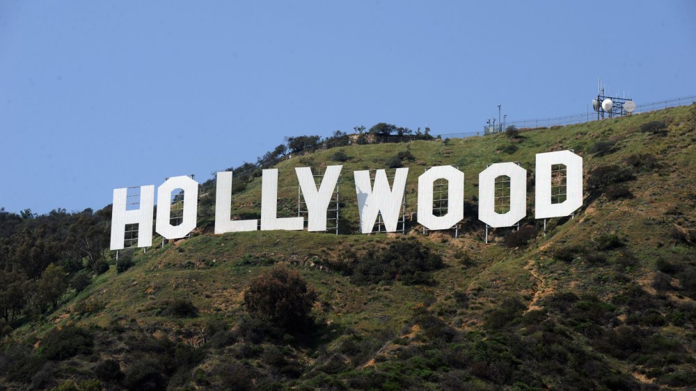The iconic Hollywood sign in the hills above Hollywood, California, March 24, 2010.