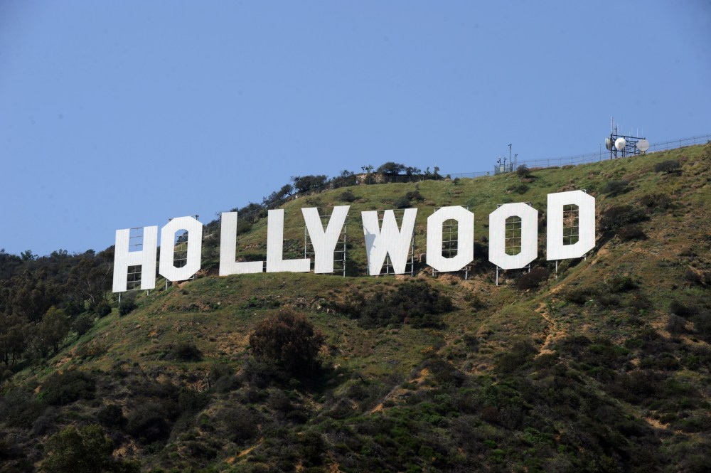 The iconic Hollywood sign in the hills above Hollywood, California, March 24, 2010.