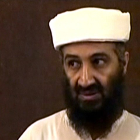 This framegrab from an undated video released by the US Department of Defense on May 7, 2011, reportedly show Al-Qaeda leader Osama bin Laden making a video at his compound in Abbottabad, Pakistan. According to the Defense Department, the video was...