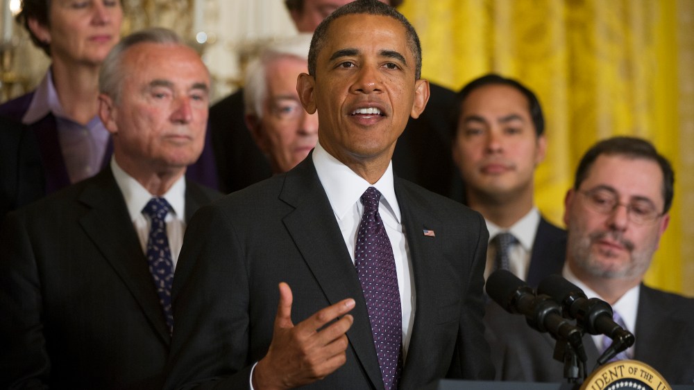 President Obama delivers remarks during an event in support of the Senate's bipartisan immigration reform bill at the White House in Washington, DC, June 11, 2013. (Photo by Jim Watson/AFP)