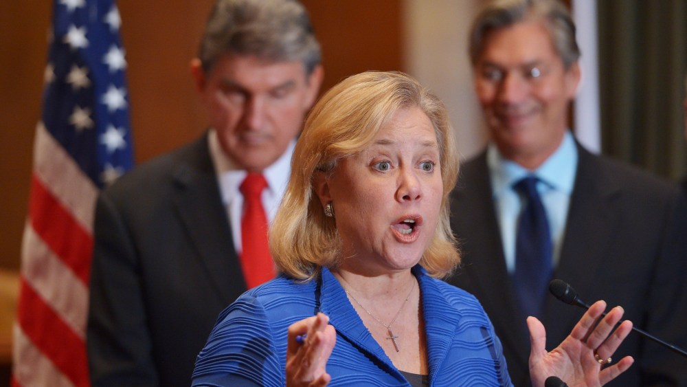 Senator Mary Landrieu, D-LA, speaks during a a press conference in the Dirksen Senate Office Building on February 4, 2014 in Washington, D.C.