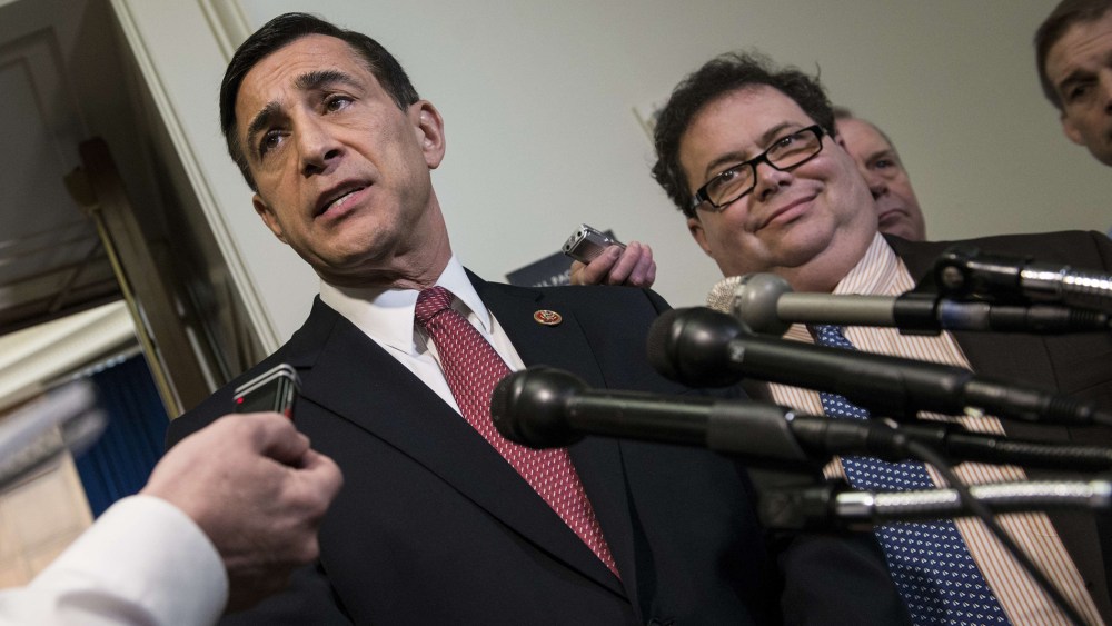 Committee chairman Rep. Darrell Issa (R-CA) speaks to reporters after a hearing of the House Oversight and Government Reform Committee on Capitol Hill University March 5, 2014 in Washington, D.C.