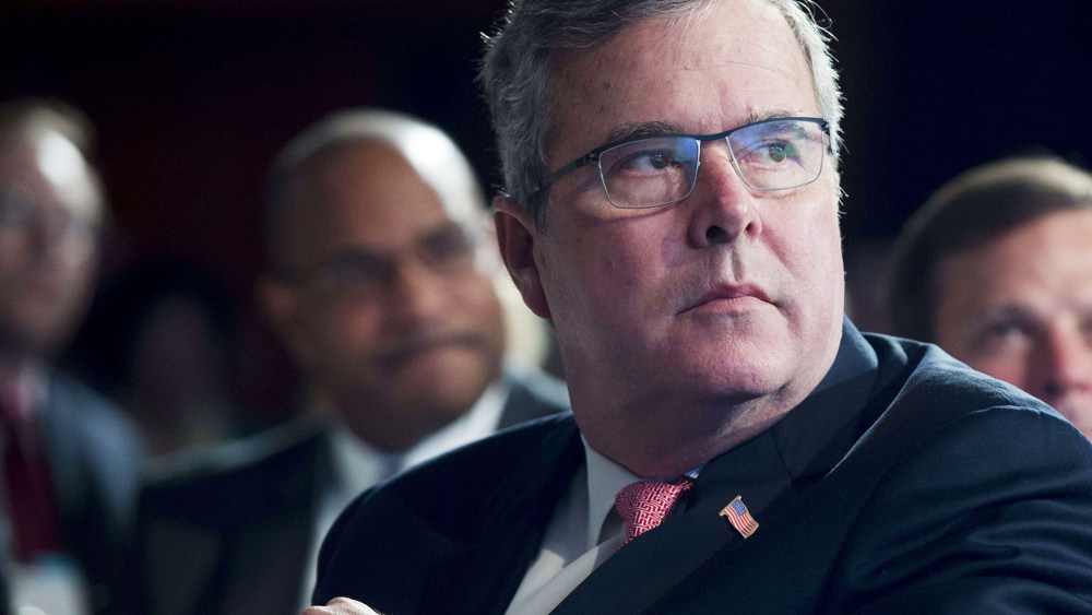 Former Florida Republican Governor Jeb Bush prior to speaking at the 2014 National Summit on Education Reform in Washington, DC on Nov. 20, 2014. (Saul Loeb/AFP/Getty)