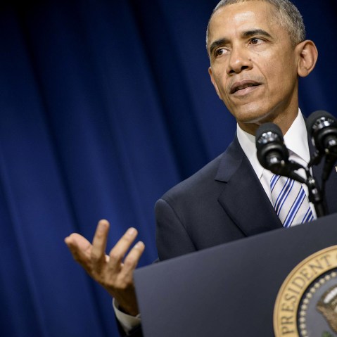 US President Barack Obama speaks during the White House Summit on Countering Violent Extremism on Feb. 18, 2015 in Washington, DC.