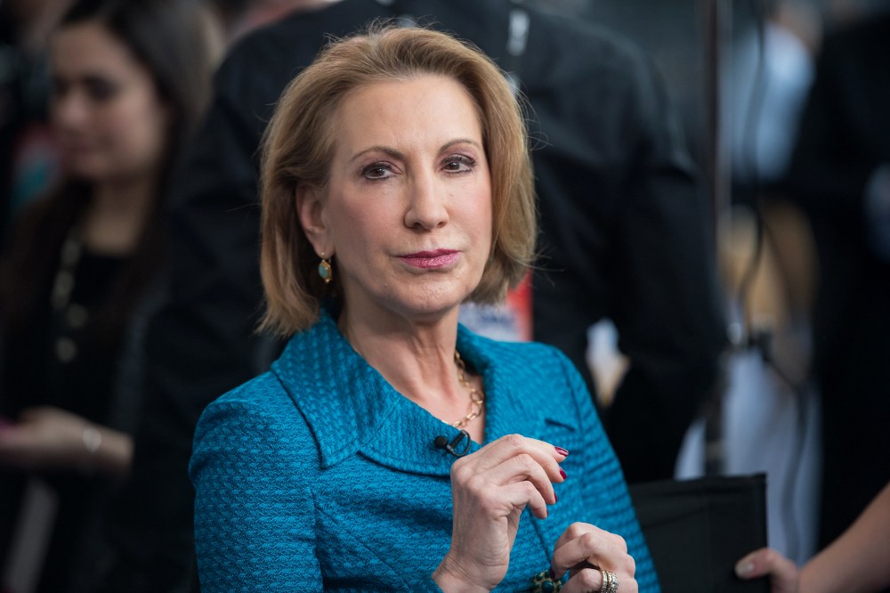 Carly Fiorina, former CEO of Hewlett-Packard and chairman of the American Conservative Union Foundation, at the Conservative Political Action Conference (CPAC) outside Washington, DC on Feb. 26, 2015.