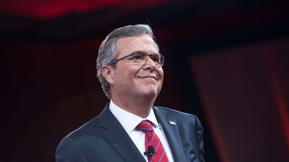Former Florida governor Jeb Bush speaks at the annual Conservative Political Action Conference (CPAC) at National Harbor, Md., on Feb. 27, 2015. (Photo by Nicholas Kamm/AFP/Getty)