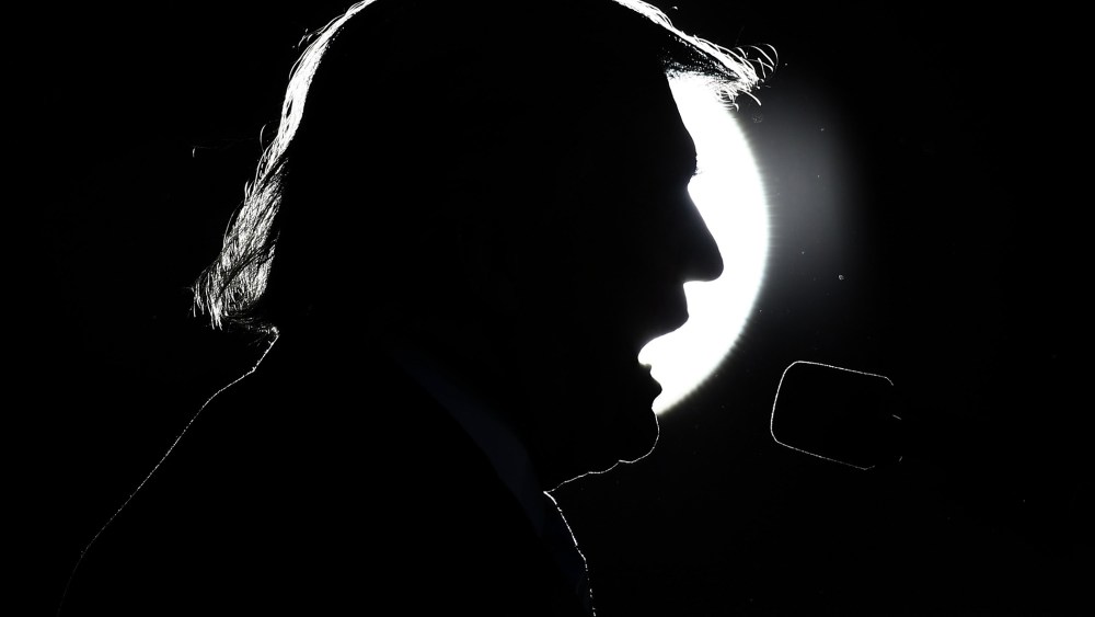 Republican presidential candidate Donald Trump delivers remarks while campaigning at Regent University on Oct. 22, 2016 in Virginia Beach, Va.