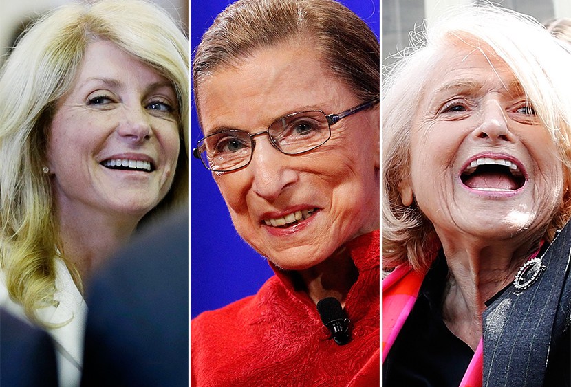 Wendy Davis, Ruth Bader Ginsburg and Edith Windsor (Photos by Eric Gay/AP [Davis], Mario Anzuoni/Reuters [Ginsburg], Jonathan Ernst/Reuters [Windsor])