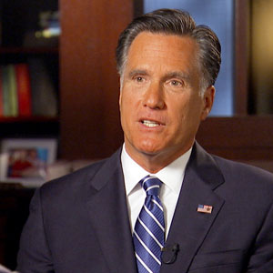 Mitt Romney during an interview with "60 Minutes" that aired on Sunday.