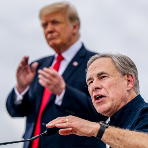 Donald Trump and Gov. Abbott.