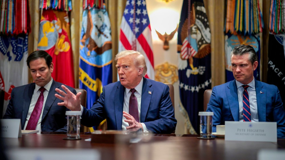 President Trump meets with cabinet at The White House.