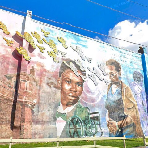 Eric Okdeh's mural "Forgiveness."