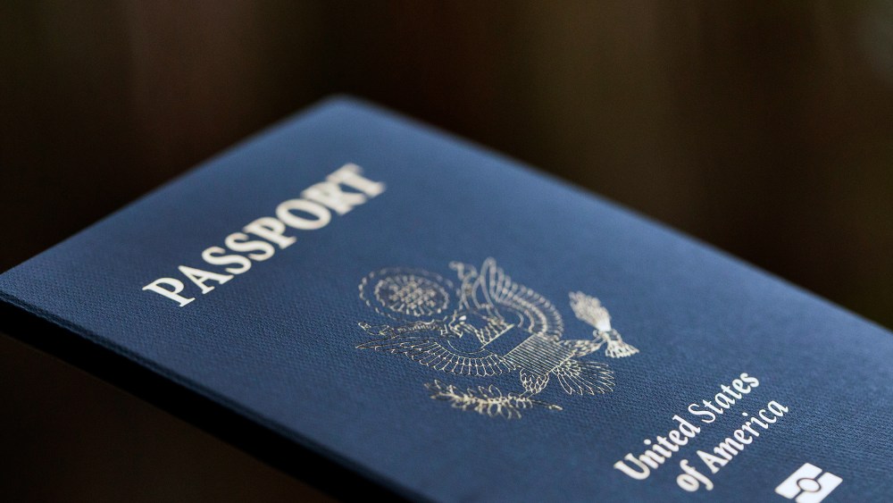 The cover of a U.S. passport