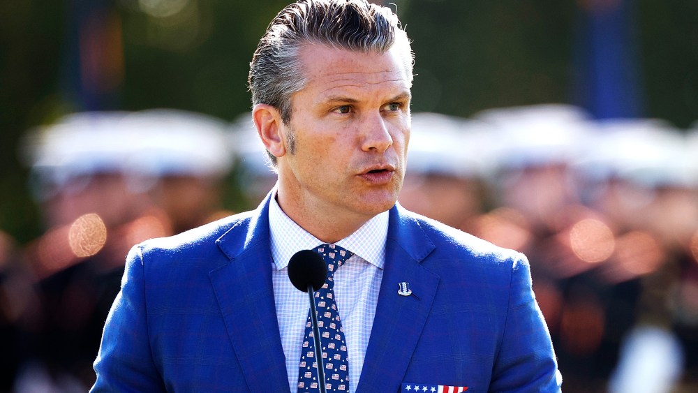 Pete Hegseth speaking