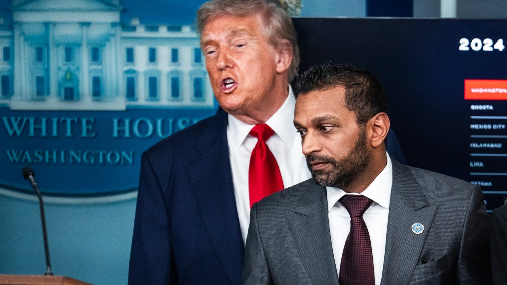 President Donald Trump and FBI Director Kash Patel