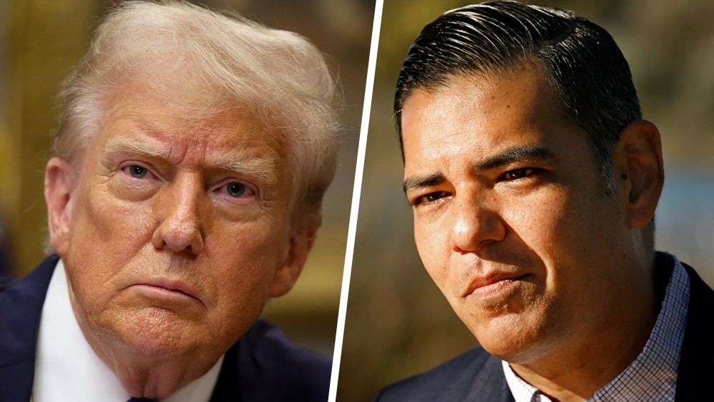 U.S. President Donald Trump and Robert Garcia.