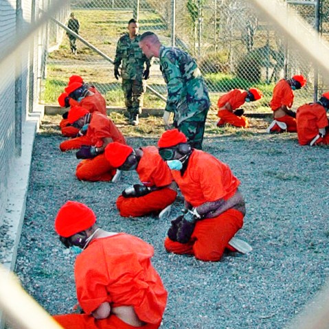 guantanamo bay camp x-ray gitmo blindfold blindfolded prisoners detainees