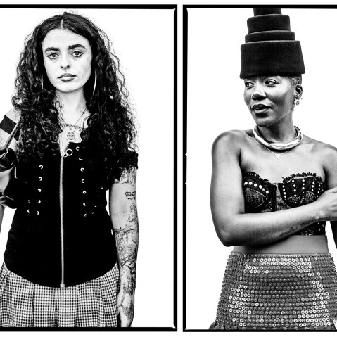 Black and white photos of Neiny and Shaquita Garcia