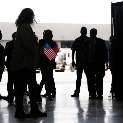 The first group of Afrikaners from South Africa arriving at Washington Dulles.