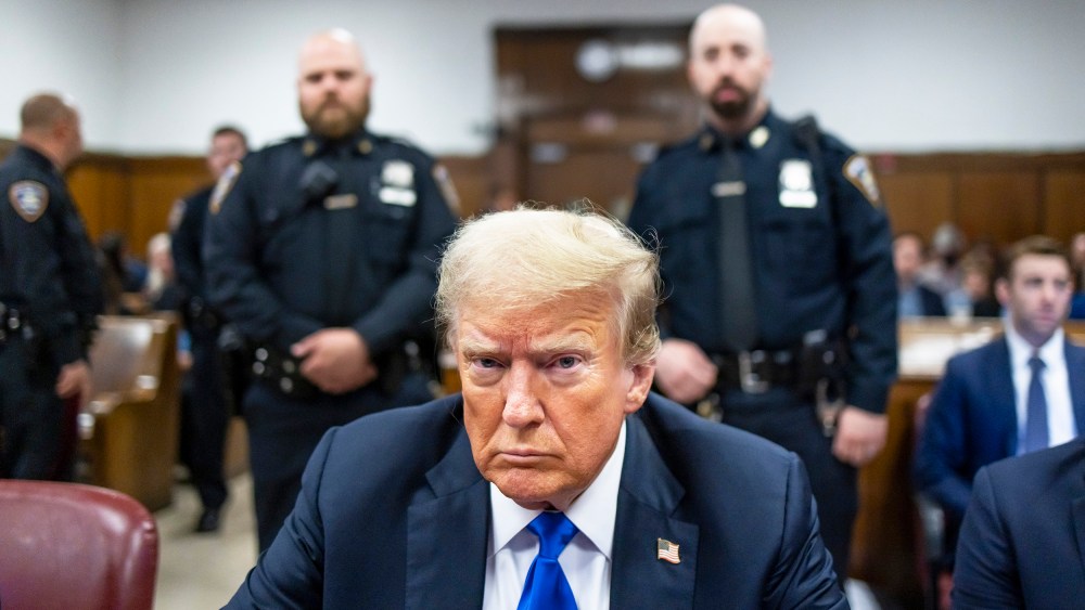 Donald Trump at Manhattan Criminal Court.