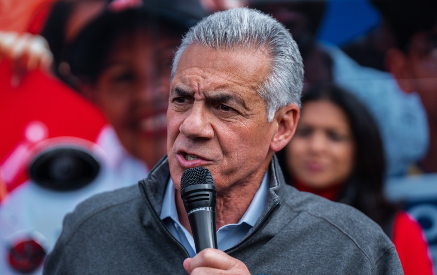 Jack Ciattarelli speaking at a rally.