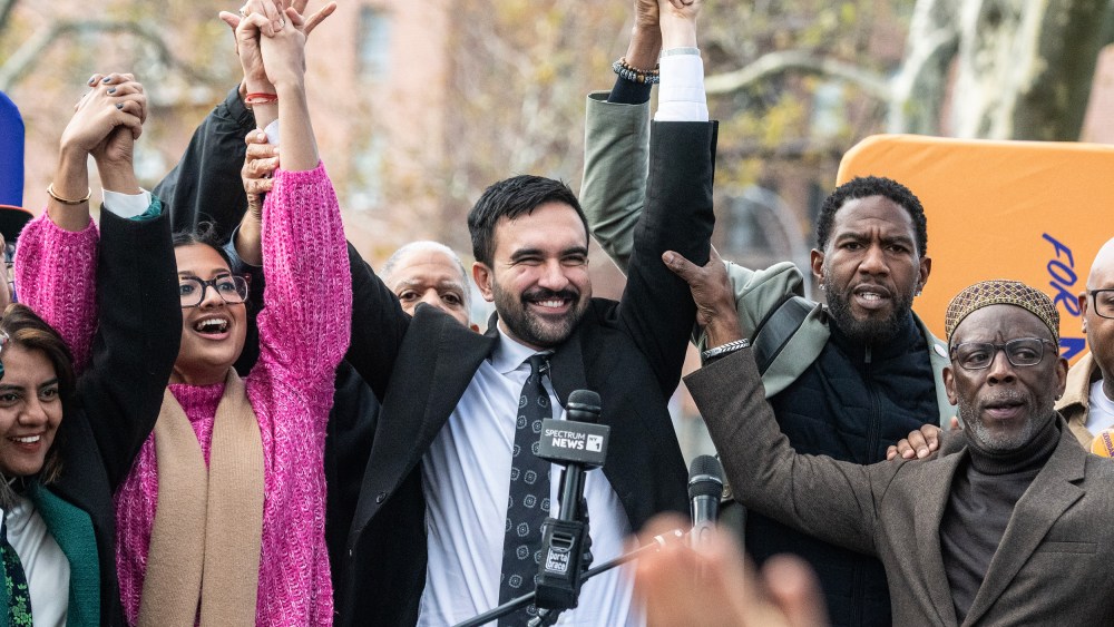 Zohran Mamdani during a campaign event in New York City.