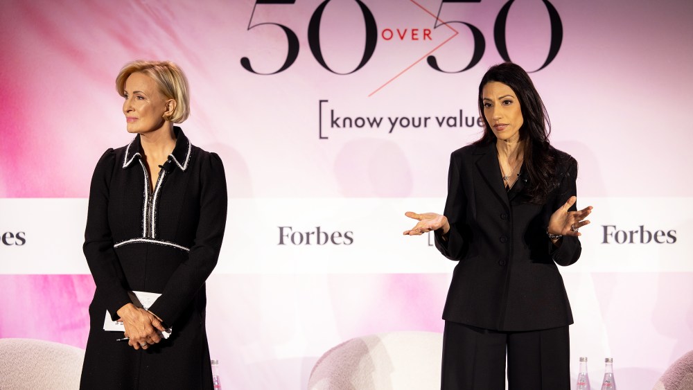 Mika Brzezinski and Huma Abedin.