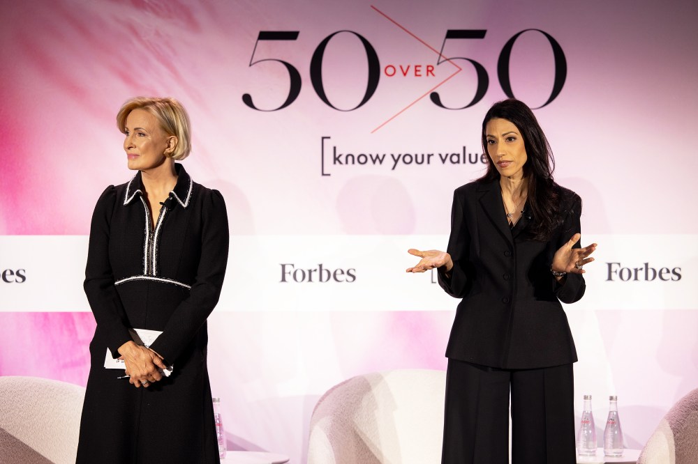 Mika Brzezinski and Huma Abedin.