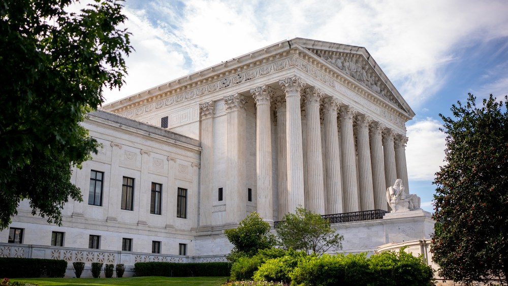 An exterior view of the Supreme Court in Washington, D.C.