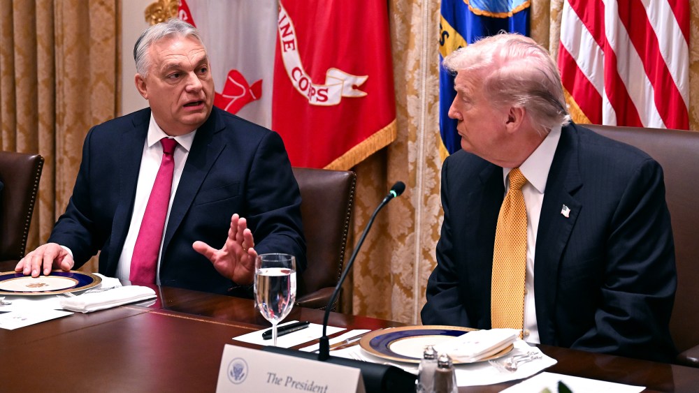 Prime Minister of Hungary Viktor Orban and President Donald Trump in the White House.