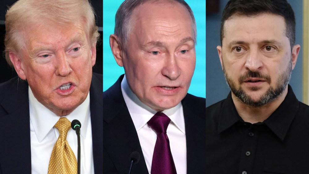 Donald Trump; Vladimir Putin; Volodymyr Zelenskyy.