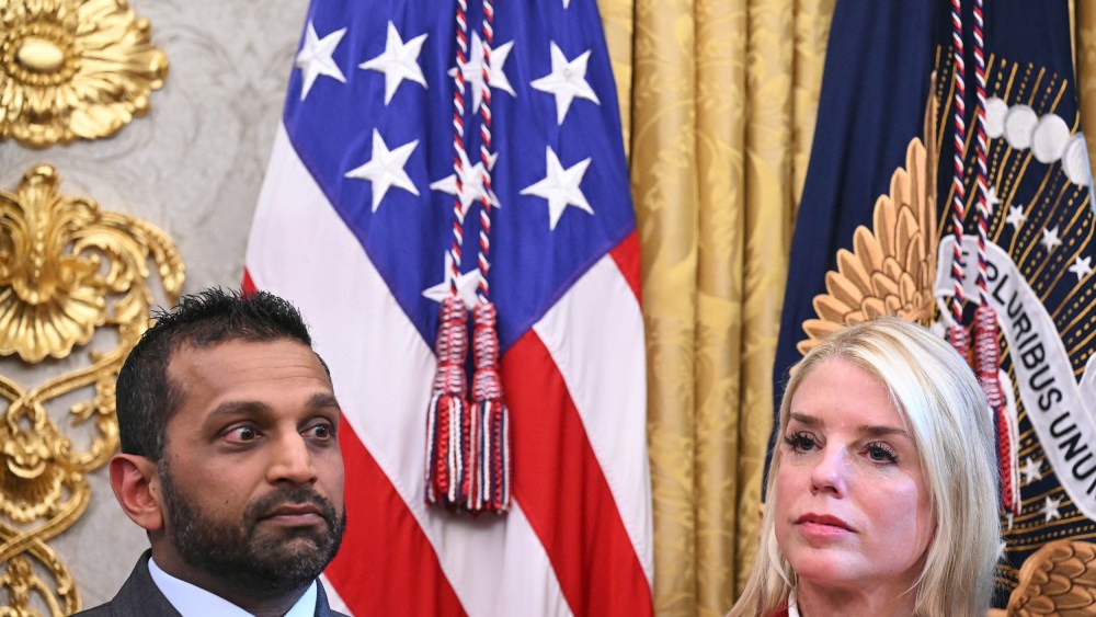FBI Director Kash Patel and US Attorney General Pam Bondi.