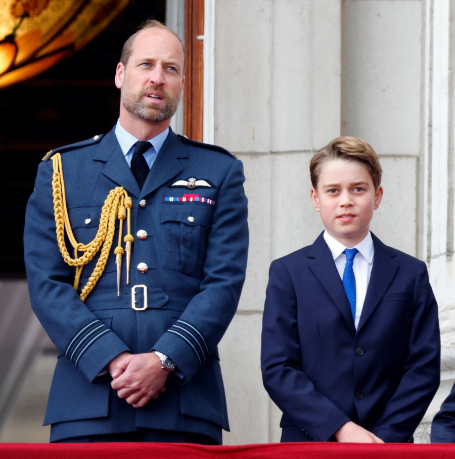 The Royal Family Watch Military Procession To Mark The 80th Anniversary Of VE Day