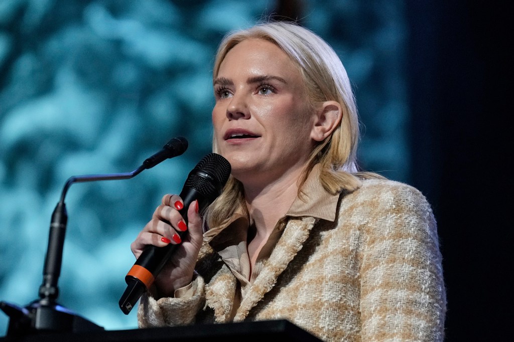Aftyn Behn during a political forum in Dickson, T.N.